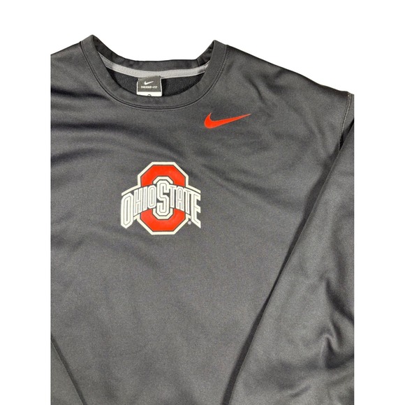 Nike Other - Nike Ohio State Buckeyes Therma-FIT Sweatshirt Mens XL Black Crewneck Fleece